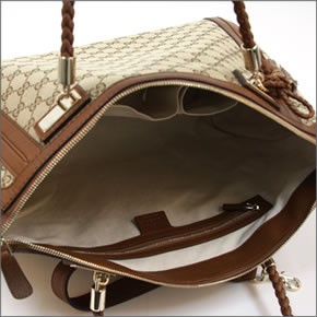 グッチ BELLA ベラ GGキャンバス リボンタッセルチャーム付 ミディアム ショルダー・トートバッグ ベージュ/ライトブラウン　 269946 FWCGG 8526