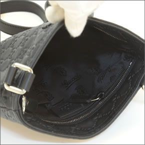 グッチ グッチシマ  メッセンジャーバッグ クロスボディ スモール ブラック ≪2014AW≫ 201538 BNX1G 1000