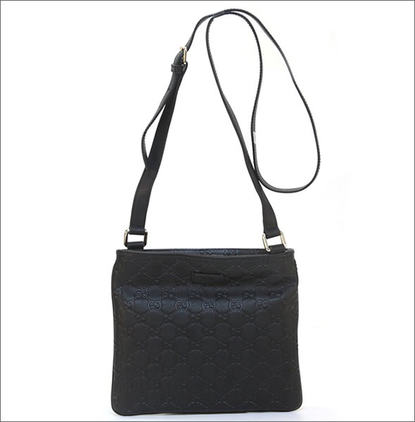 グッチ グッチシマ  メッセンジャーバッグ クロスボディ スモール ブラック ≪2014AW≫ 201538 BNX1G 1000