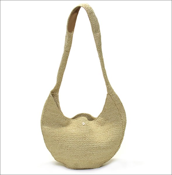 ヘレンカミンスキー Kea/Natural  ≪2015SS≫ケア ラフィア製 手編み ハーフムーン型 ショルダーバッグ ナナメ掛け かごバッグ
