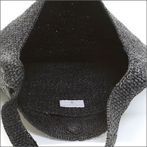 ヘレンカミンスキー Loto/Charcoal  ≪2015SS≫ロト ラフィア製 手編み ショルダー・トートバッグ かごバッグ