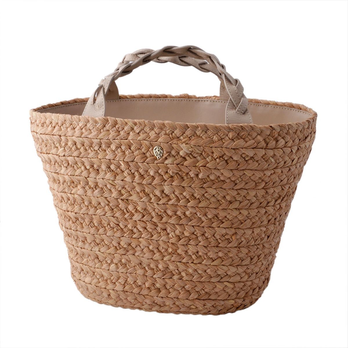 ヘレンカミンスキー HELEN KAMINSKI Rhyce S Nougat/Pebble ≪2017SS≫ラフィア製 手編み×レザー  かご・トートバッグ スモールサイズ