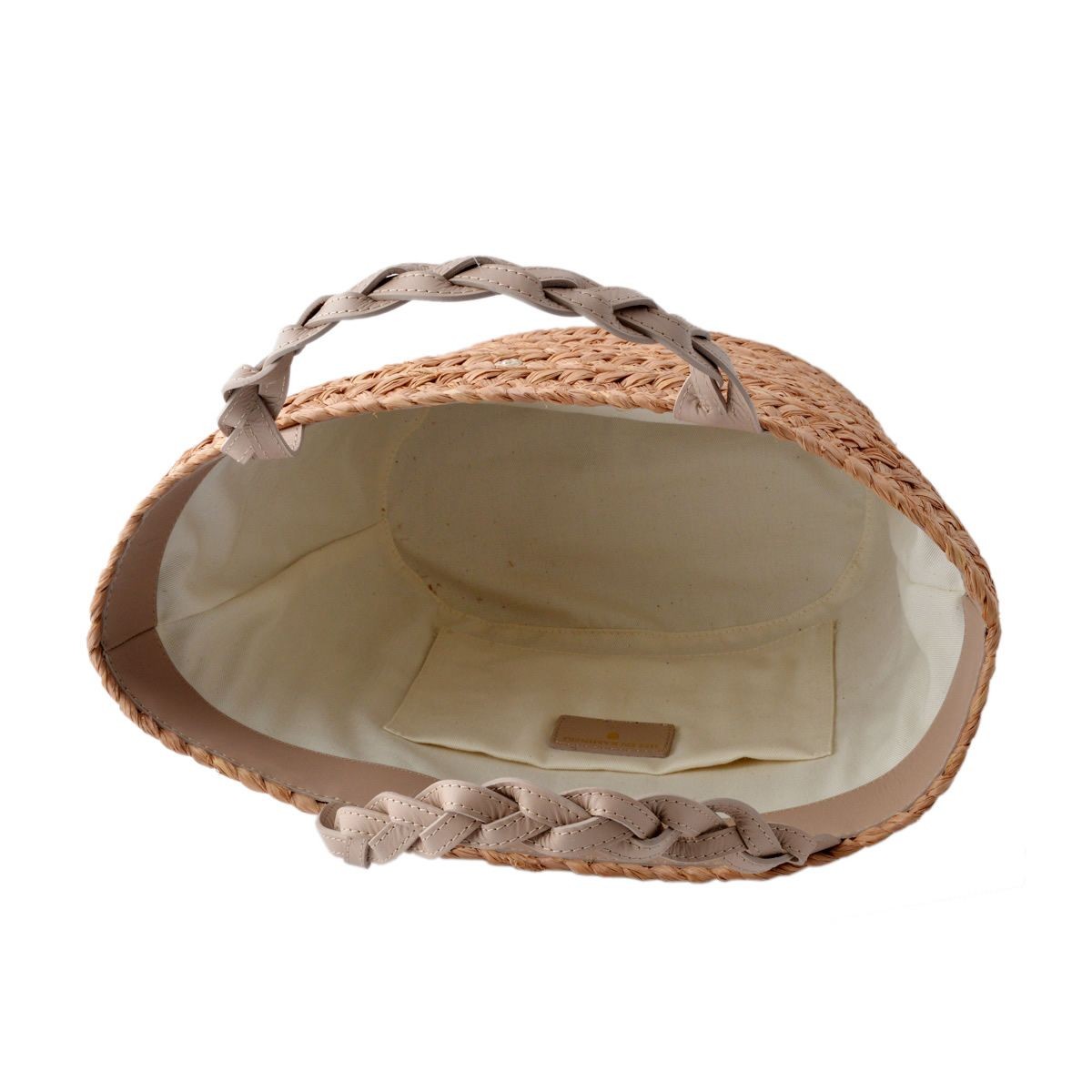 ヘレンカミンスキー HELEN KAMINSKI Rhyce S Nougat/Pebble ≪2017SS≫ラフィア製 手編み×レザー  かご・トートバッグ スモールサイズ