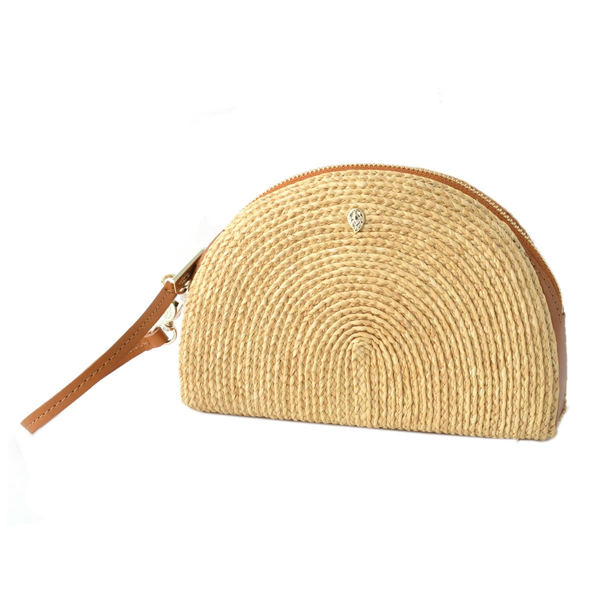 ヘレンカミンスキー HELEN KAMINSKI Lina Pochette S/Natural/Tan ≪2018SS≫ラフィア製手編み×レザー クラッチバッグ ハンドポーチ かごバッグ スモールサイズ