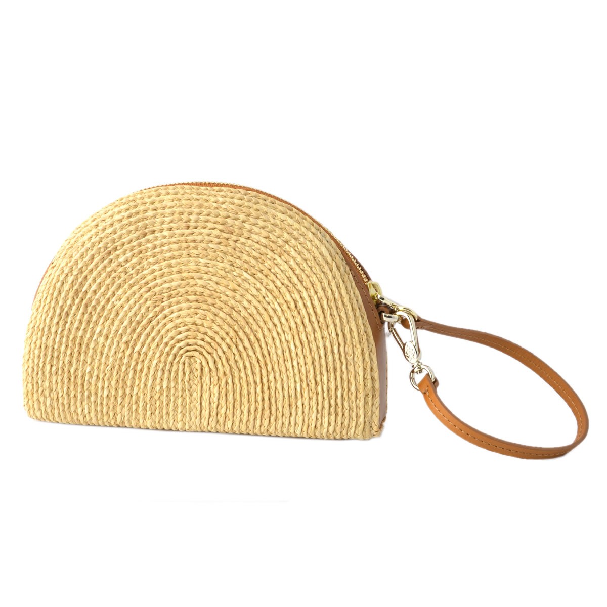 ヘレンカミンスキー HELEN KAMINSKI Lina Pochette S/Natural/Tan ≪2018SS≫ラフィア製手編み×レザー クラッチバッグ ハンドポーチ かごバッグ スモールサイズ