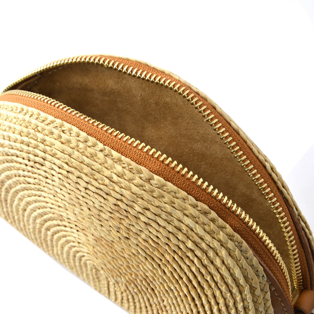 ヘレンカミンスキー HELEN KAMINSKI Lina Pochette S/Natural/Tan ≪2018SS≫ラフィア製手編み×レザー クラッチバッグ ハンドポーチ かごバッグ スモールサイズ