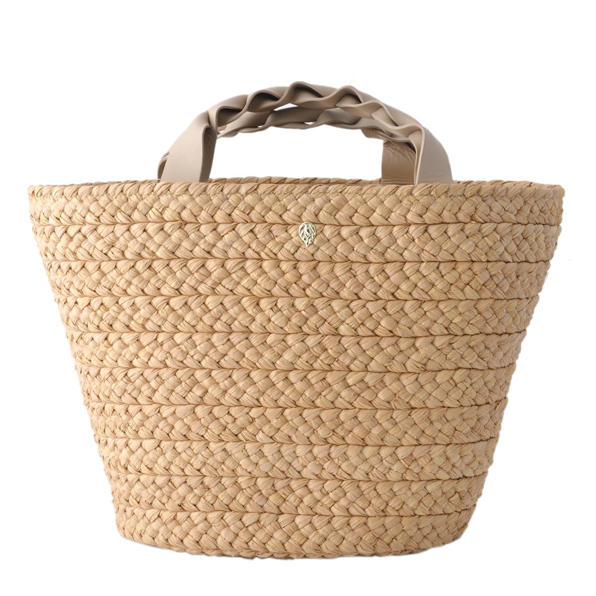 ヘレンカミンスキー HELEN KAMINSKI Rhianna S Nougat/Pebble ≪2018SS≫ラフィア製 手編み×レザー トートバッグ かごバッグ スモールサイズ