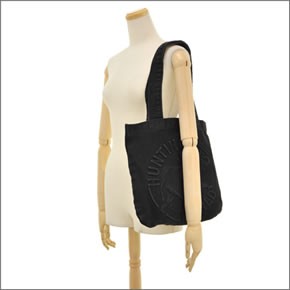 ハンティングワールド DENIM TOTE デニム ショルダー・トートバッグ　Ｍサイズ ブラック DT M 132 BLK