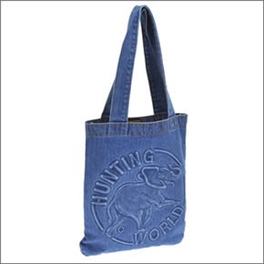 ハンティングワールド DENIM TOTE デニム ショルダー・トートバッグ　Sサイズ インディゴブルー DT S 131 BLU