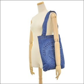 ハンティングワールド DENIM TOTE デニム ショルダー・トートバッグ　Sサイズ インディゴブルー DT S 131 BLU