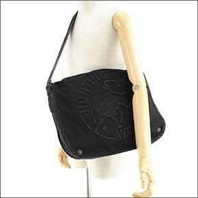 ハンティングワールド ≪取り寄せ商品≫DENIM TOTE デニム ナナメ掛けショルダー メッセンジャーバッグ ブラック D-BL-S/M-131 BLK