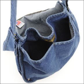 ハンティングワールド ≪取り寄せ商品≫DENIM TOTE デニム ナナメ掛けショルダー メッセンジャーバッグ インディゴブルー D-S/M-131 BLU