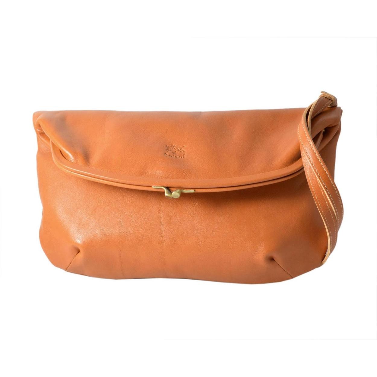 イルビゾンテ IL BISONTE A2172 P 145 Caramel 2WAY がま口 ショルダーバッグ クロスボディ CLUTCH