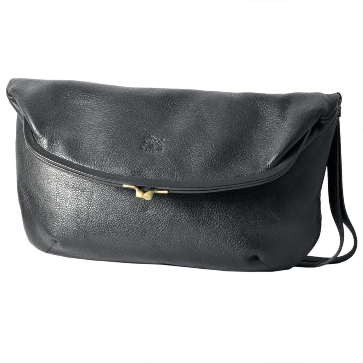 イルビゾンテ IL BISONTE A2172 P 153 Nero 2WAY がま口 ショルダーバッグ クロスボディ CLUTCH