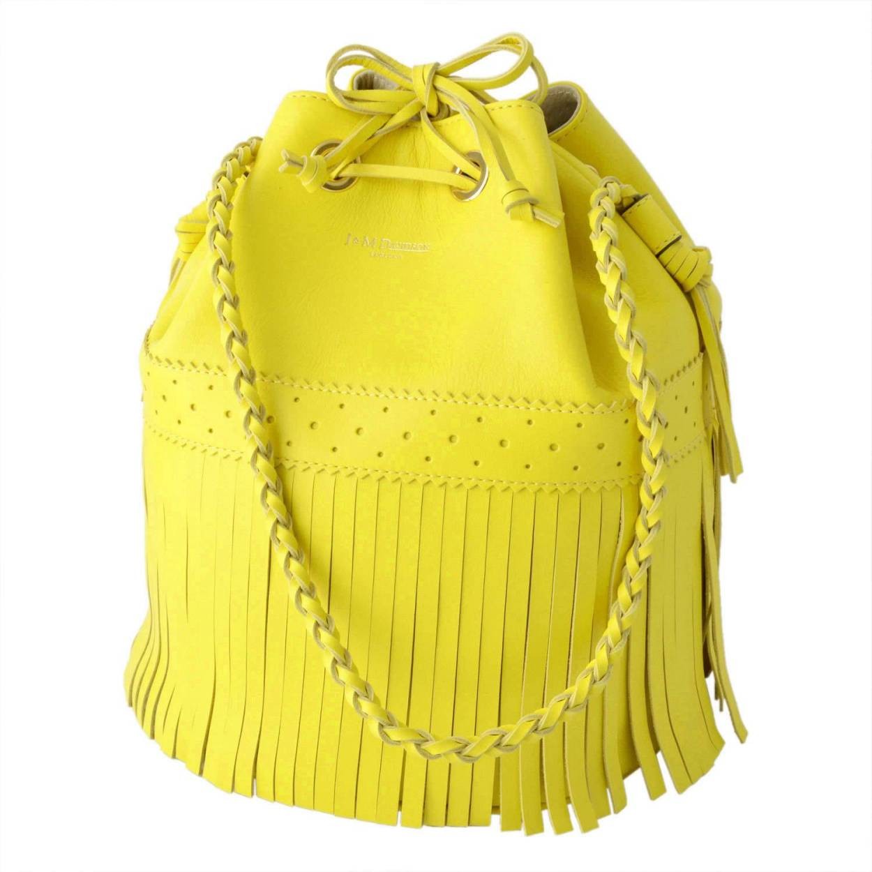 ジェイアンドエムデヴィッドソン J&M DAVIDSON  815 7314 5170 MIMOSA YELLOW カーニバル L フリンジ 巾着型 ショルダーバッグ CARNIVAL L