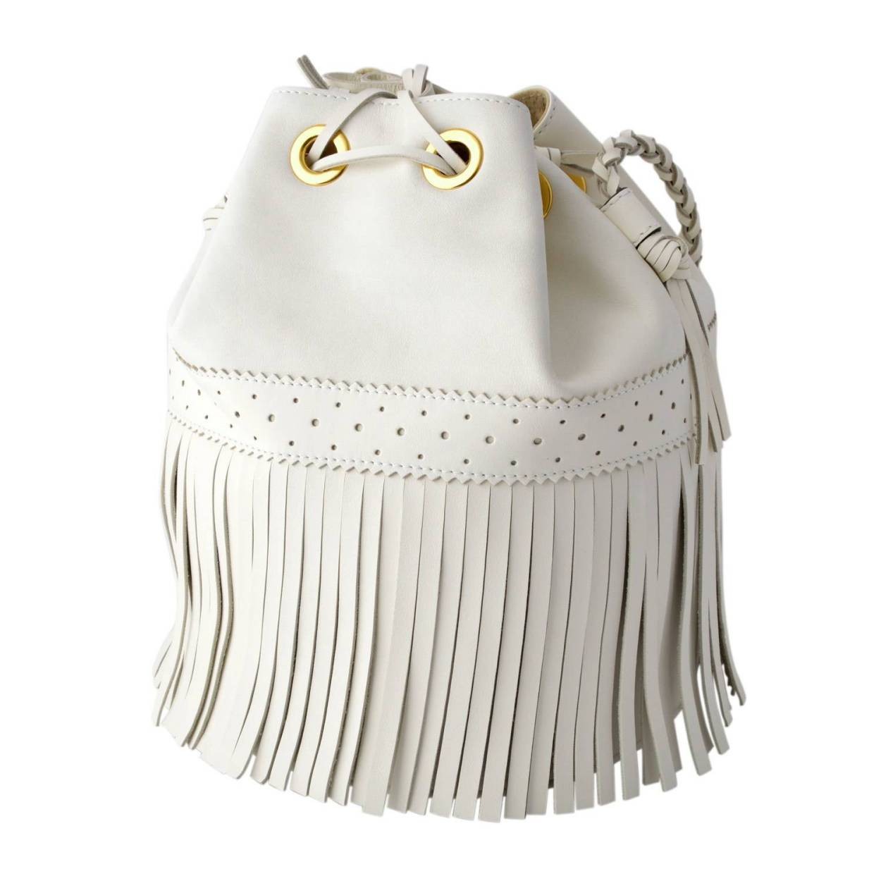 ジェイアンドエムデヴィッドソン J&M DAVIDSON  815 7314 0150 NEW WHITE カーニバル L フリンジ 巾着型 ショルダーバッグ CARNIVAL L