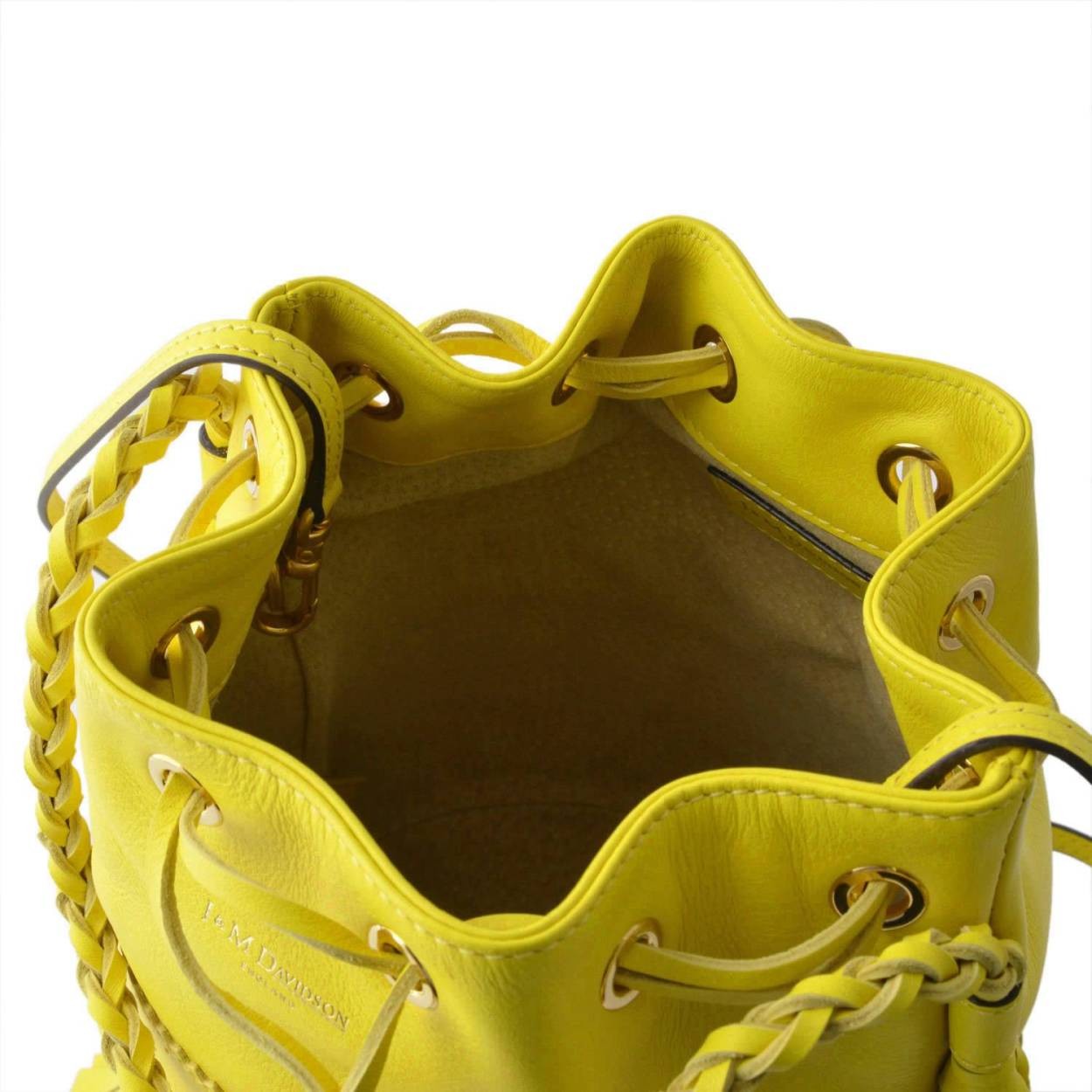 ジェイアンドエムデヴィッドソン J&M DAVIDSON  1355 7314 5170 MIMOSA YELLOW カーニバル M フリンジ 巾着型 2WAY ショルダーバッグ CARNIVAL M