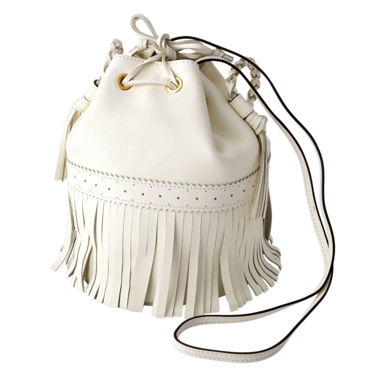 ジェイアンドエムデヴィッドソン J&M DAVIDSON  1355 7314 0150 NEW WHITE カーニバル M フリンジ 巾着型 2WAY ショルダーバッグ CARNIVAL M