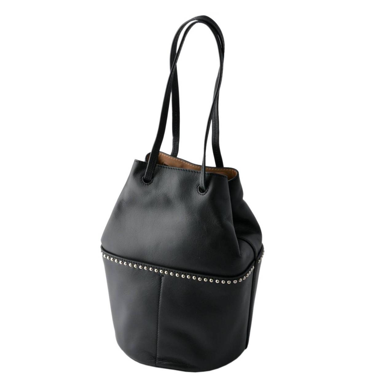 ジェイアンドエムデヴィッドソン J&M DAVIDSON  1428N 7314 9990 BLACK ミニ デイジー ウィズ スタッズ 円筒型 ハンドバッグ MINI DAISY WITH STUDS