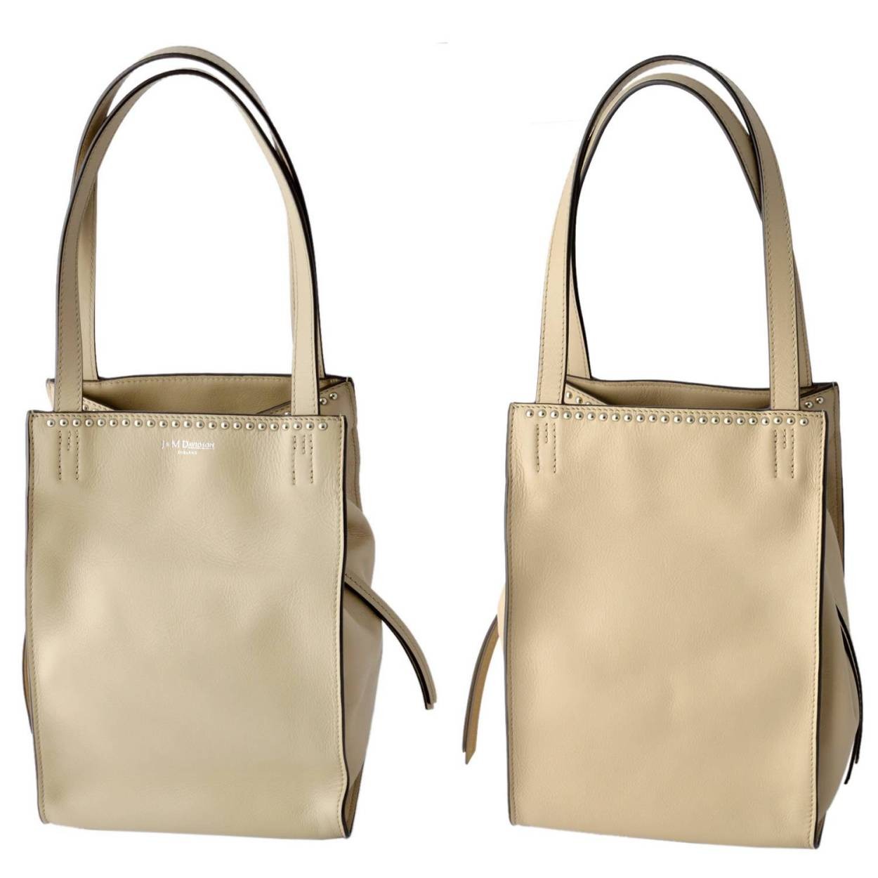 ジェイアンドエムデヴィッドソン J&M DAVIDSON  1531N 7314 6040 SAHARA BEIGE ベル ミニ ウィズ スタッズ スクエア型 変形 トートバッグ BELLE MINI WITH STUDS