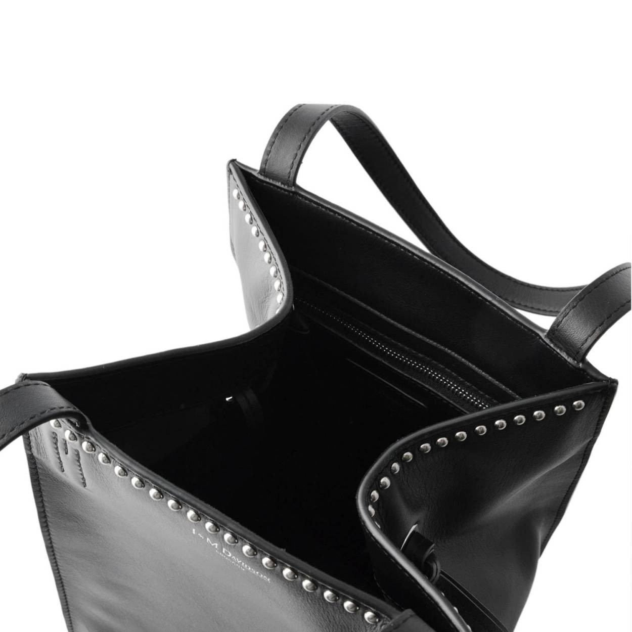 ジェイアンドエムデヴィッドソン J&M DAVIDSON  1531N 7314 9990 BLACK ベル ミニ ウィズ スタッズ スクエア型 変形 トートバッグ BELLE MINI WITH STUDS