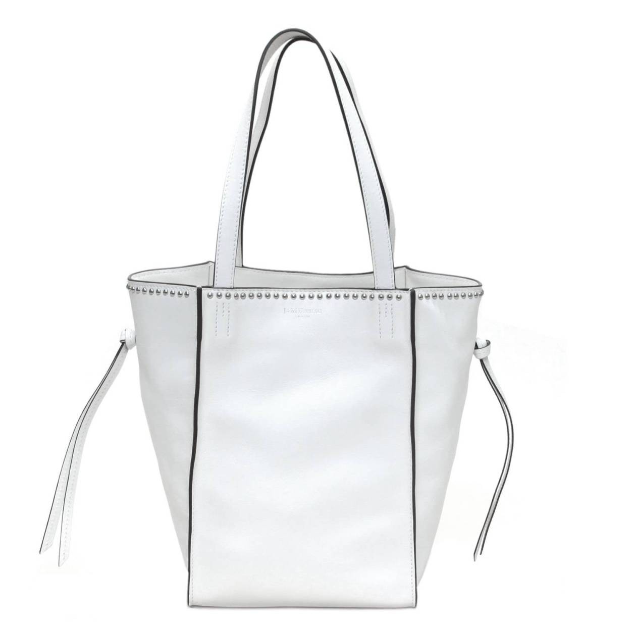 ジェイアンドエムデヴィッドソン J&M DAVIDSON  1531N 7314 0150 NEW WHITE ベル ミニ ウィズ スタッズ スクエア型 変形 トートバッグ BELLE MINI WITH STUDS