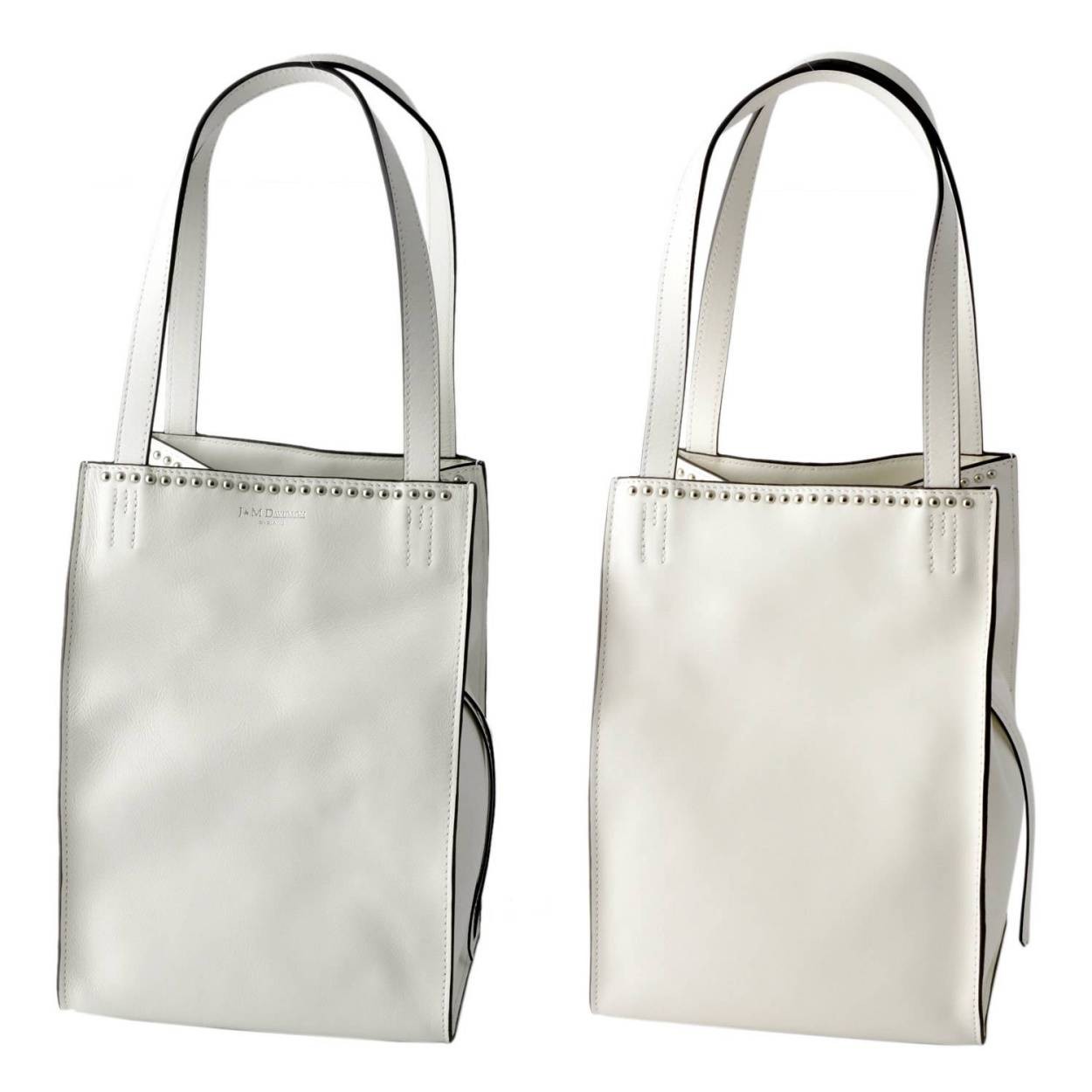 ジェイアンドエムデヴィッドソン J&M DAVIDSON  1531N 7314 0150 NEW WHITE ベル ミニ ウィズ スタッズ スクエア型 変形 トートバッグ BELLE MINI WITH STUDS