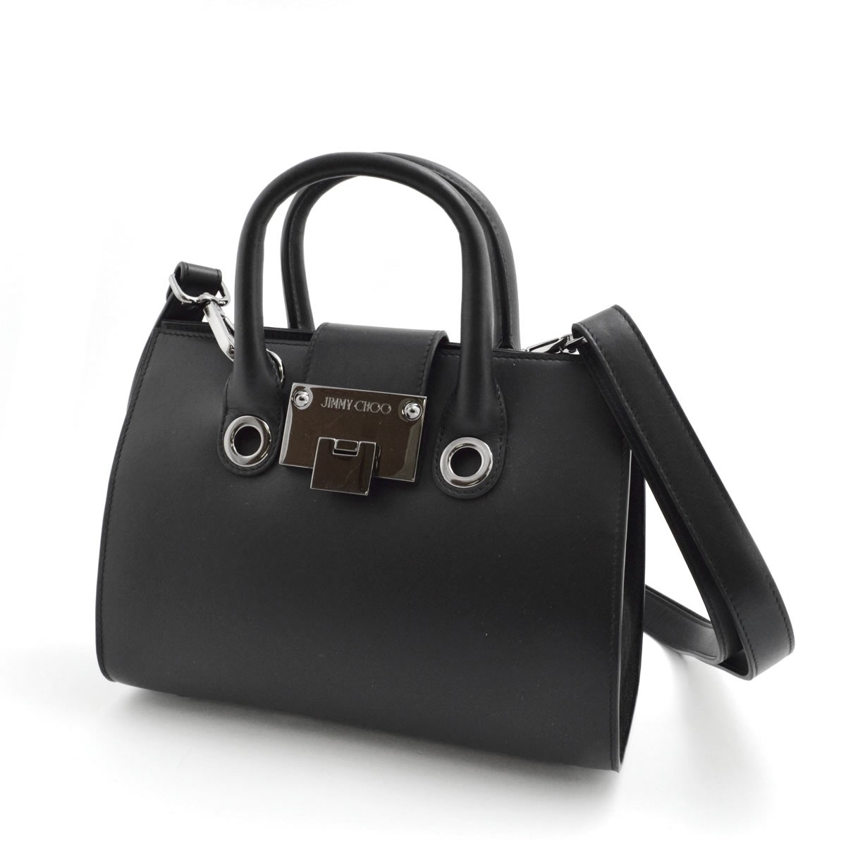 ジミーチュウ JIMMY CHOO RILEY/S/SOU 143 BLACK 2WAY ハンドバッグ ショルダーバッグ クロスボディ