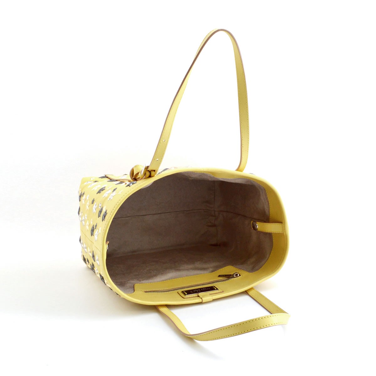 ジミーチュウ JIMMY CHOO SASHA/M/LTR 161 BUTTERCUP/METALLIC MIX スタースタッズ ショルダー・トートバッグ
