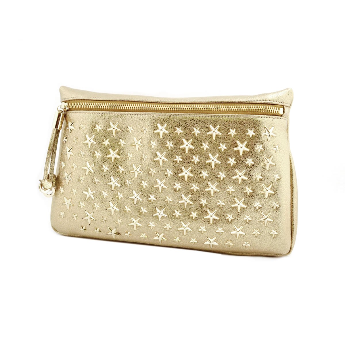 ジミーチュウ JIMMY CHOO ZENA/GTR 144 GOLD/GOLD スタースタッズ クラッチバッグ