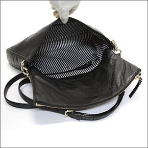 ケイトスペード COBBLE HILL carson ショルダーバッグ クロスボディ クラッチバッグ ソフトペプルドレザー ≪2015SS≫  PXRU4669 001 Black