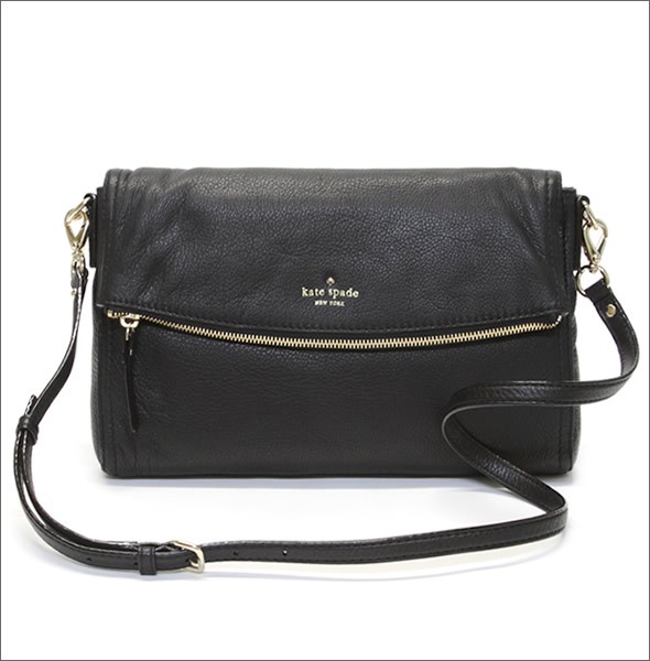 ケイトスペード COBBLE HILL carson ショルダーバッグ クロスボディ クラッチバッグ ソフトペプルドレザー ≪2015SS≫  PXRU4669 001 Black