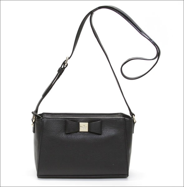 ケイトスペード RENNY DRIVE sienna リボンモチーフ ショルダーバッグ クロスボディ カウレザー ≪2015SS≫  PXRU5543 001 Black