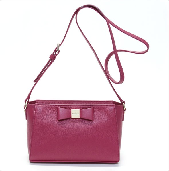 ケイトスペード RENNY DRIVE sienna リボンモチーフ ショルダーバッグ クロスボディ カウレザー ≪2015SS≫  PXRU5543 990 Sweetheart Pink