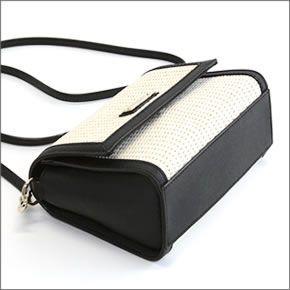 ケイトスペード Cedar Street Straw Magnolia かごバッグ ミニショルダーバッグ ストロー×サフィアーノレザー ≪2015SS≫ PWRU4257 159 Natural/Black