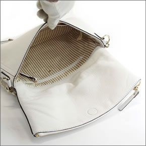 ケイトスペード Cobble Hill Carson ショルダーバッグ クロスボディ クラッチバッグ ソフトペプルドレザー ≪2015SS≫  PXRU4669 125 Bright White