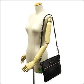 ケイトスペード Cobble Hill Ellen ショルダーバッグ  ソフトペプルドレザー クロスボディ ≪2015SS≫  PXRU2233 001 Black
