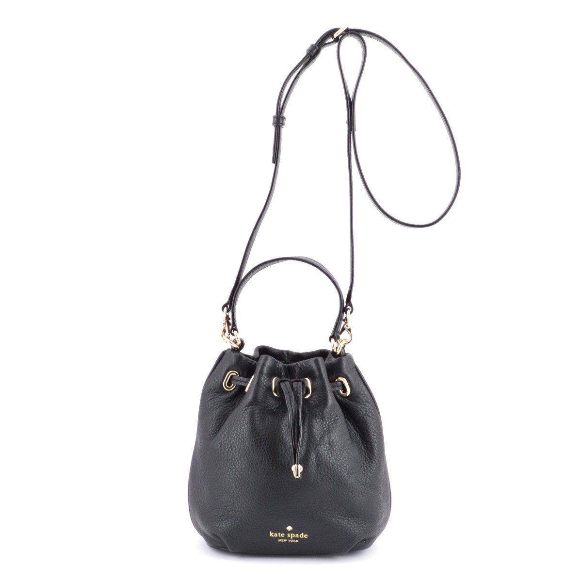 ケイトスペード Kate Spade PWRU4352 001 Black Cobble Hill Wyatt 巾着ポシェット ミニショルダーバッグ