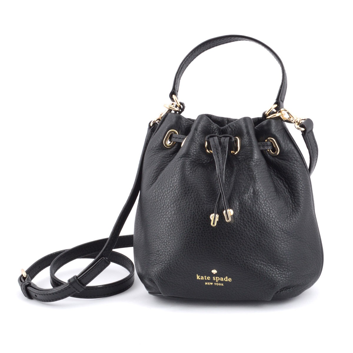 ケイトスペード Kate Spade PWRU4352 001 Black Cobble Hill Wyatt 巾着ポシェット ミニショルダーバッグ