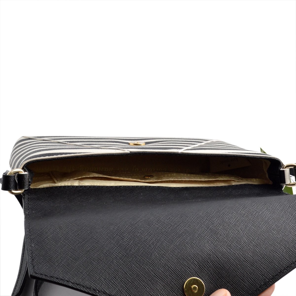 ケイトスペード Kate Spade PWRU4864 079 Black/Sandy Beach ボーダー柄 ショルダーバッグ Fairmount Square Large Monday