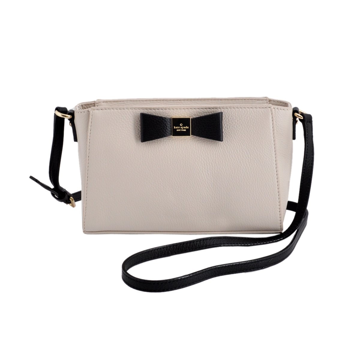 ケイトスペード Kate Spade PXRU5543 291 Crisp Linen/Black リボンモチーフ ショルダーバッグ Renny Drive Sienna