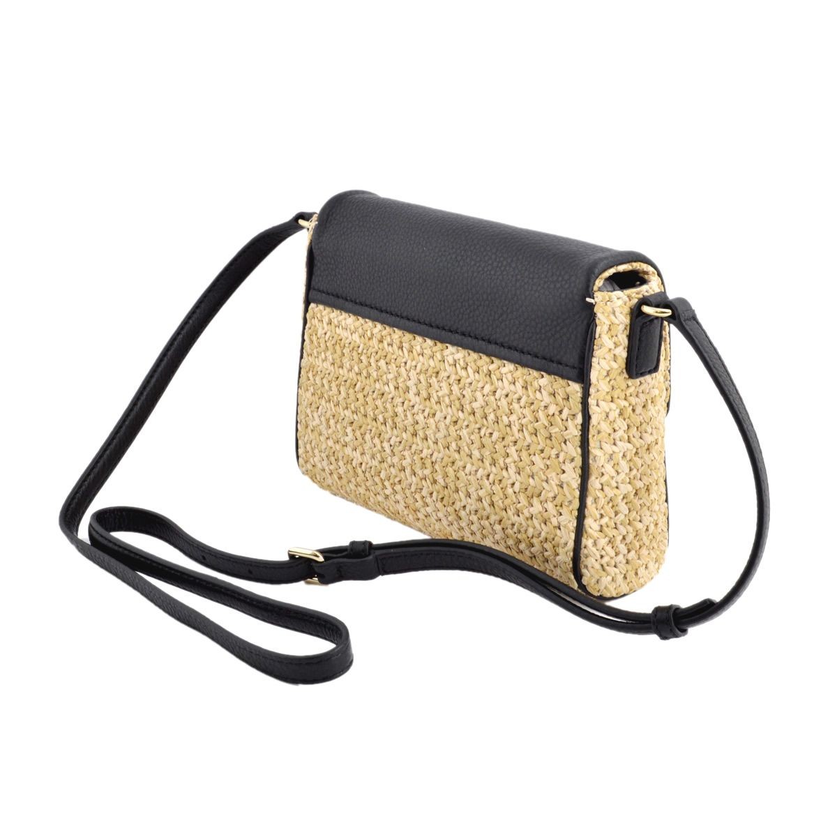 ケイトスペード Kate Spade PWRU4846 159 Natural/Black ストロー×レザー 2WAY ミニショルダー ハンドバッグ かごバッグ Cobble Hill Straw Mini Toddy