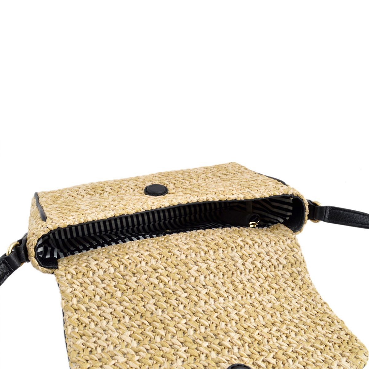 ケイトスペード Kate Spade PWRU4846 159 Natural/Black ストロー×レザー 2WAY ミニショルダー ハンドバッグ かごバッグ Cobble Hill Straw Mini Toddy