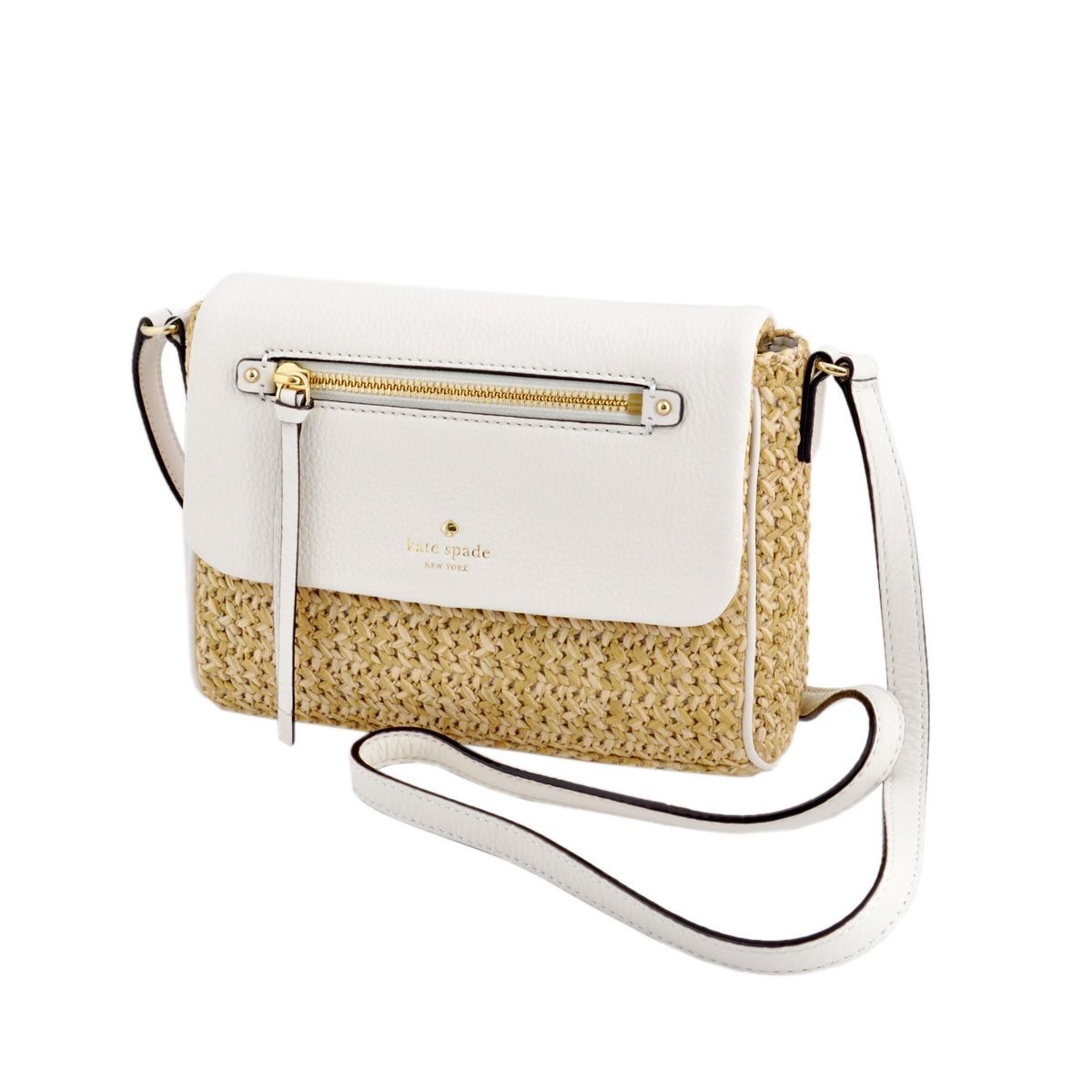 ケイトスペード Kate Spade PWRU4846 266 Natural/Cement ストロー×レザー 2WAY ミニショルダー ハンドバッグ かごバッグ Cobble Hill Straw Mini Toddy