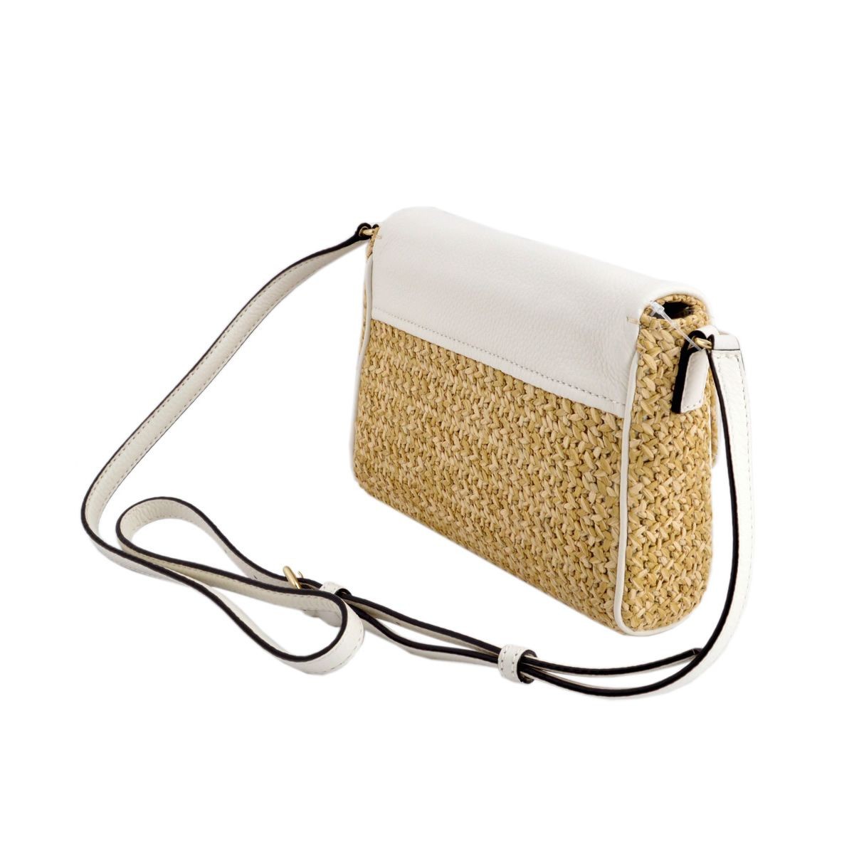ケイトスペード Kate Spade PWRU4846 266 Natural/Cement ストロー×レザー 2WAY ミニショルダー ハンドバッグ かごバッグ Cobble Hill Straw Mini Toddy
