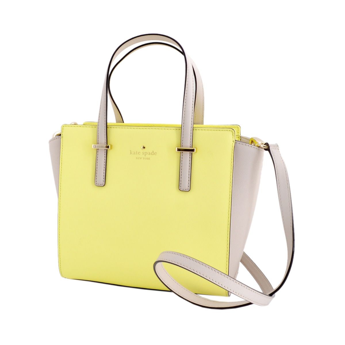 ケイトスペード Kate Spade PXRU5491 775 Crisp Linen/Lemonade バイカラー 2WAY ショルダー ハンドバッグ Cedar Street Small Hayden