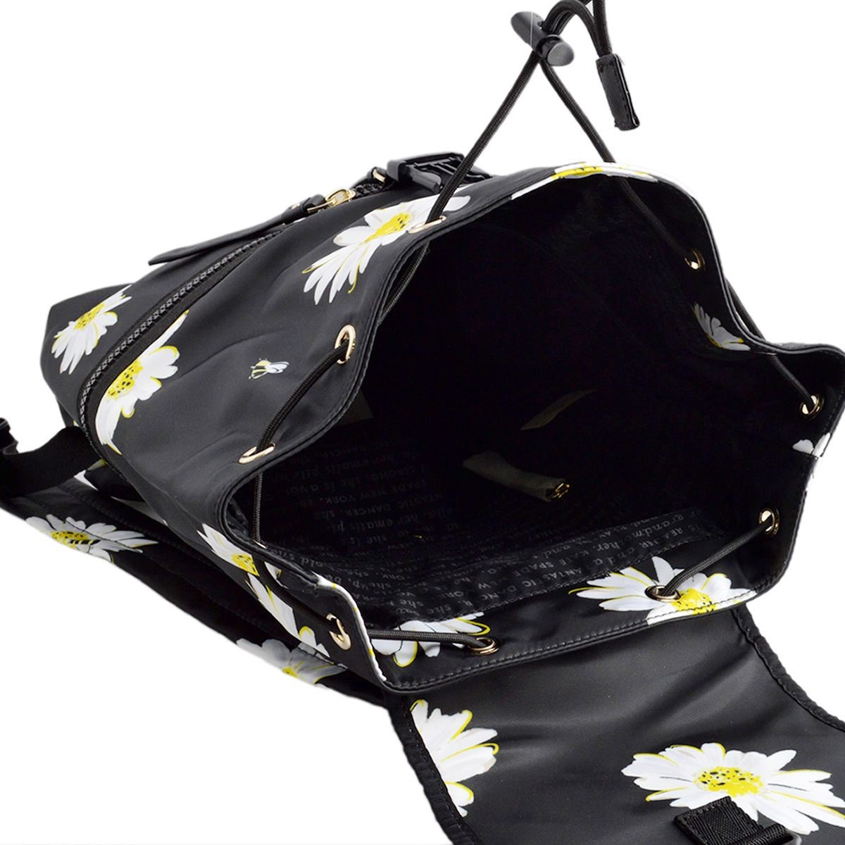 ケイトスペード Kate Spade PXRU6002 005 Black Falling Daisies デイジープリント ナイロン リュックサック バックパック Clark Court Nylon Marin