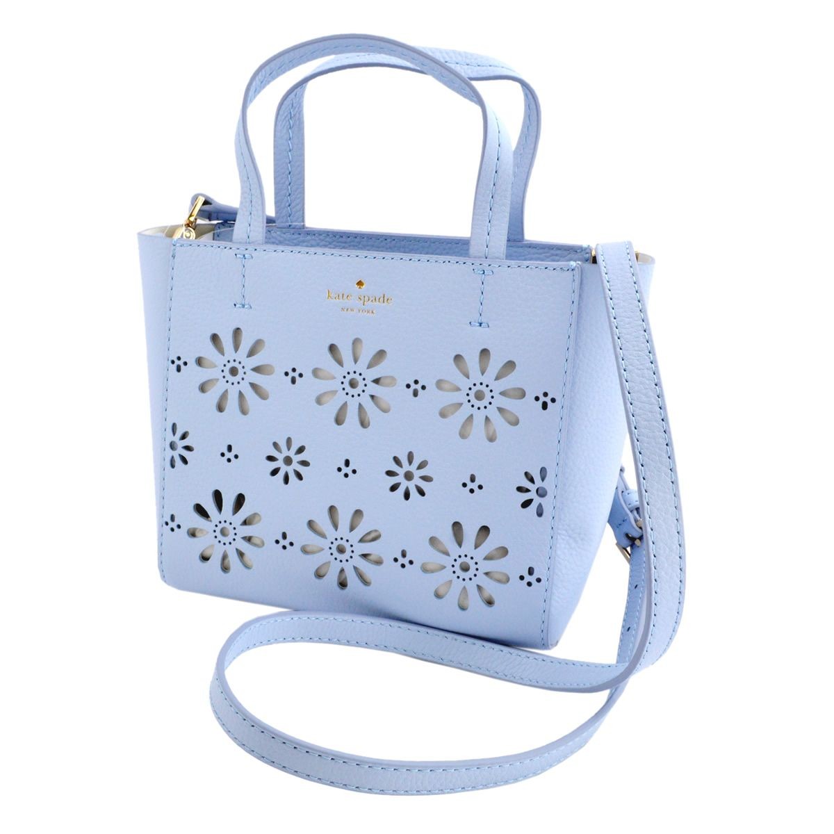 ケイトスペード Kate Spade PXRU6554 477 Sky Blue デイジー カットアウトデザイン 2WAY ショルダー ハンドバッグ Faye Drive Small Hallie