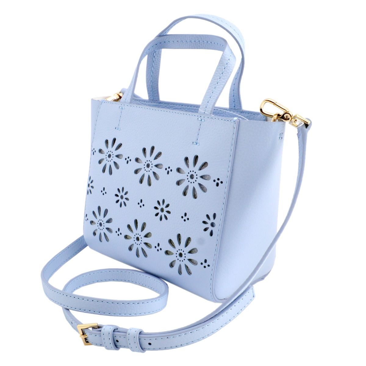 ケイトスペード Kate Spade PXRU6554 477 Sky Blue デイジー カットアウトデザイン 2WAY ショルダー ハンドバッグ Faye Drive Small Hallie