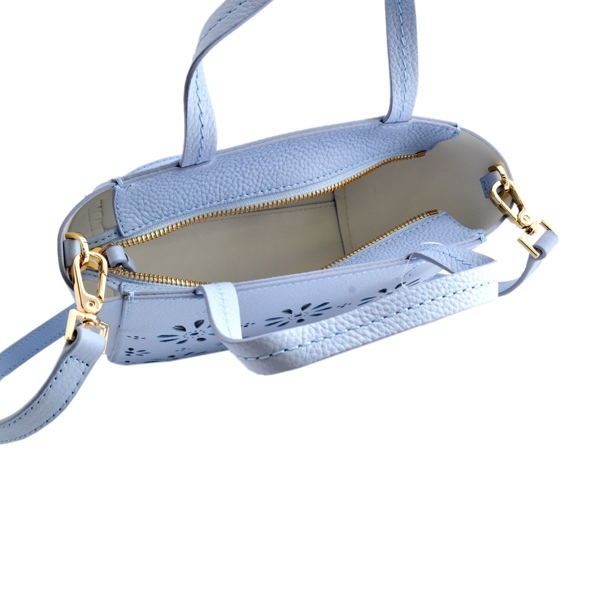 ケイトスペード Kate Spade PXRU6554 477 Sky Blue デイジー カットアウトデザイン 2WAY ショルダー ハンドバッグ Faye Drive Small Hallie